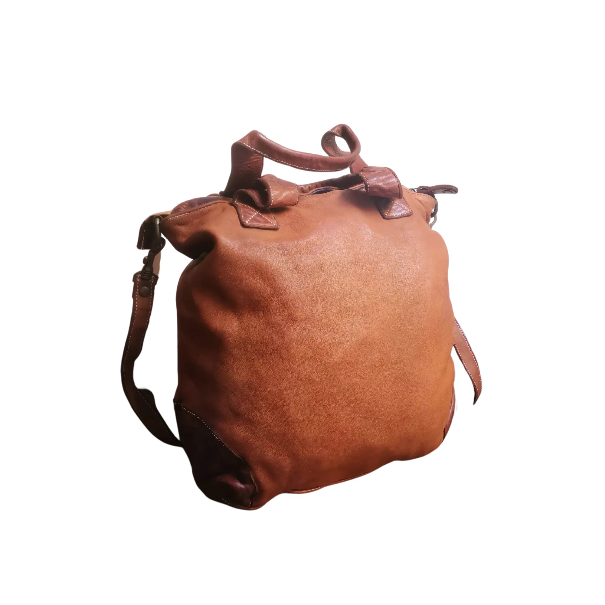 A Metà Prezzo! Stock SS205 Borsa Morbidissima Firenze in Vera Pelle Sauvage Stile Vintage