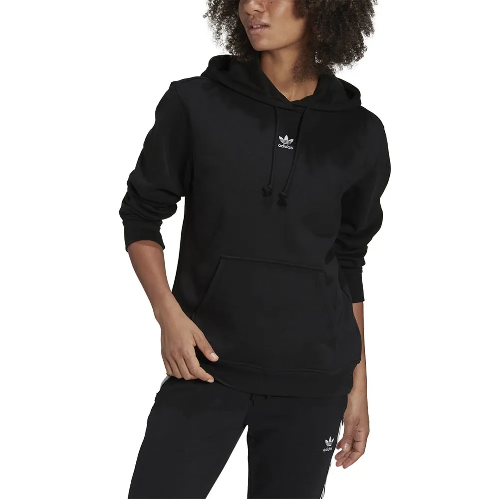 ADIDAS Originals Felpa Con Cappuccio Logo Piccolo Nero Donna