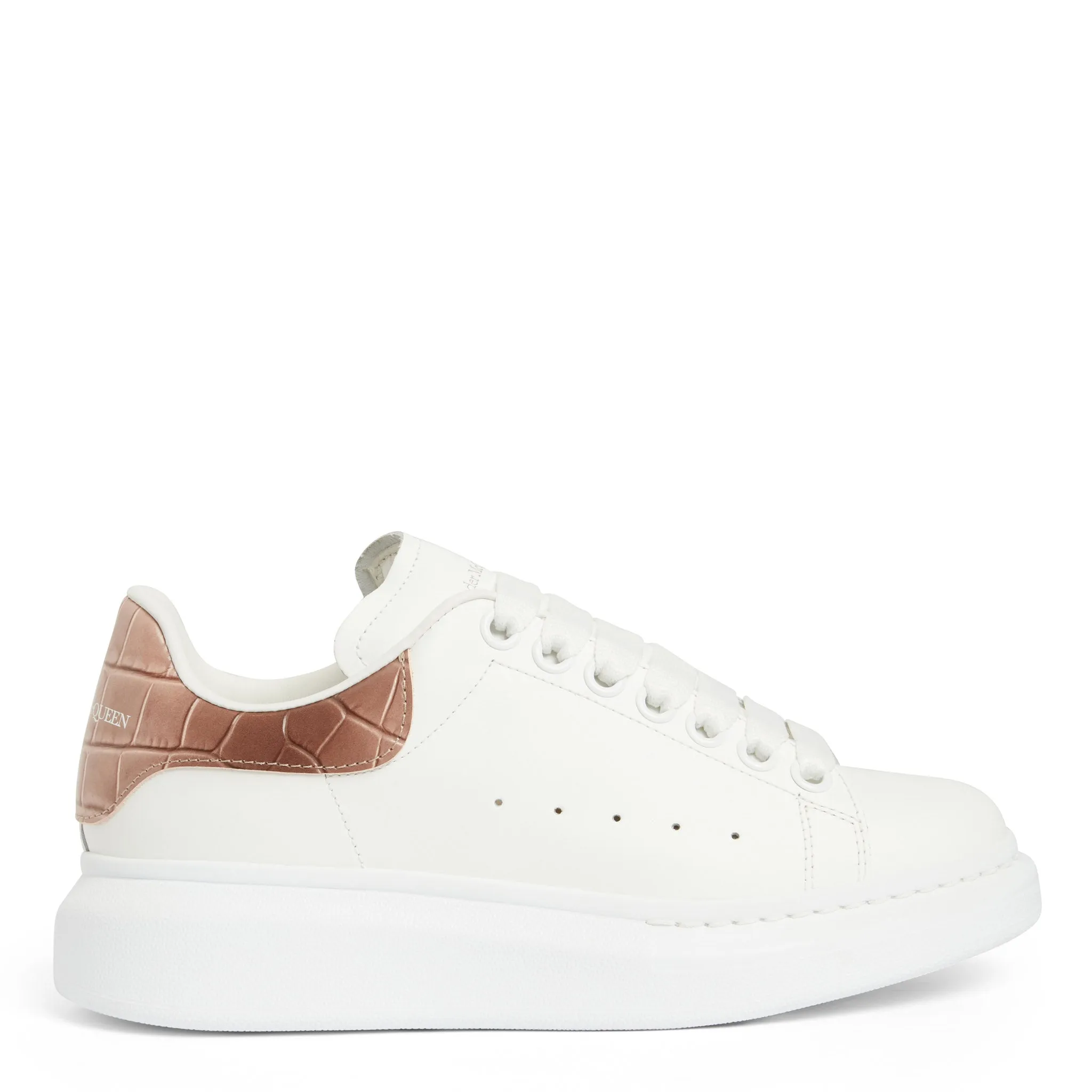 ALEXANDER MCQUEEN  Sneakers oversize in pelle bianca