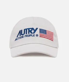 AUTRY UOMO--Cappello iconic logo bianco