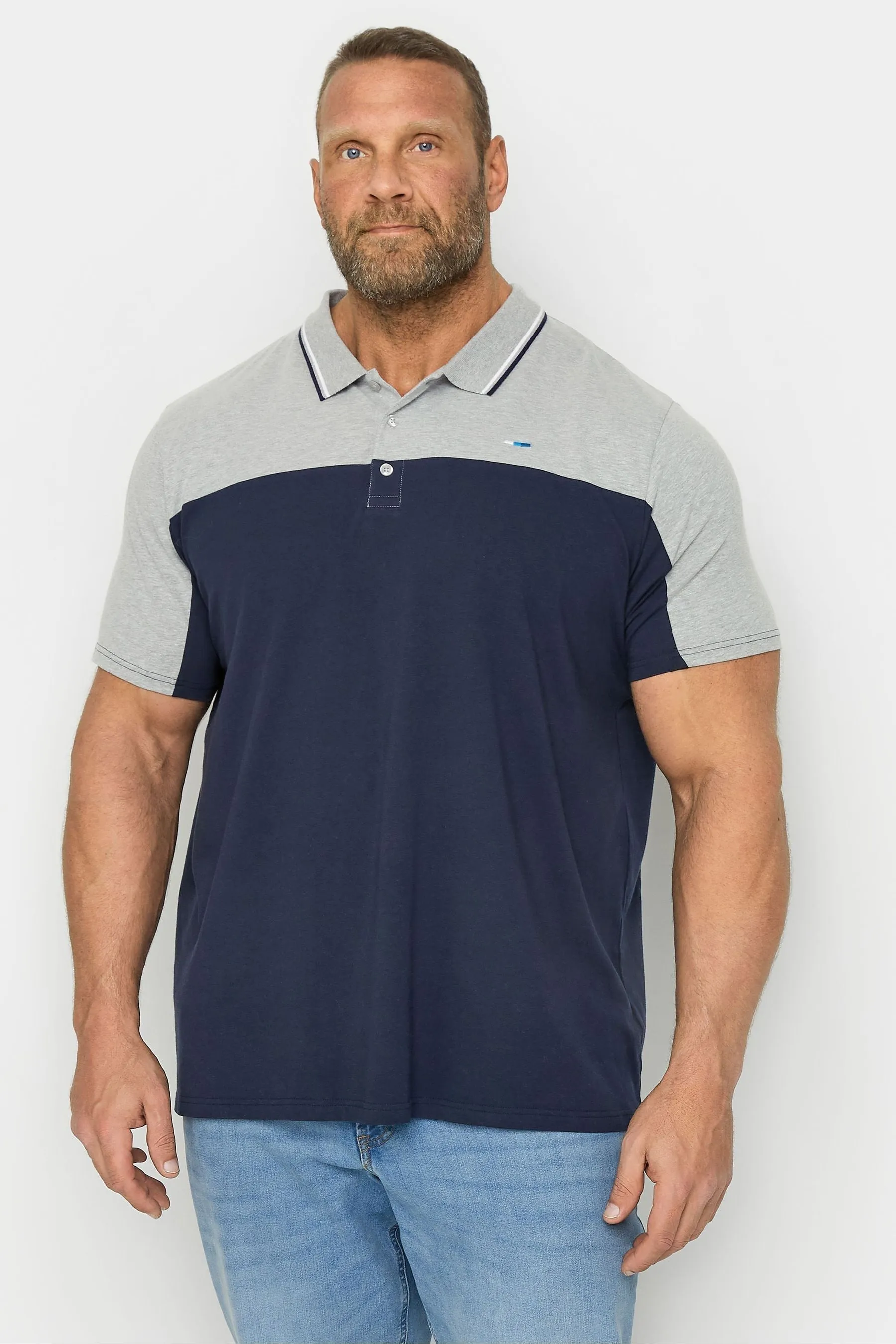 BadRhino Big & Tall - Polo in jersey cut & sew