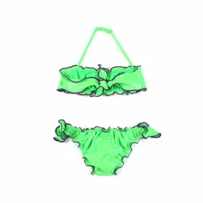 Bikini A Fascia Emy Verde Perlato E Viola