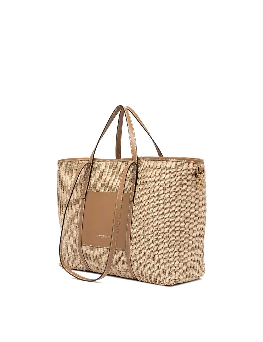 borsa superlight naturale cuoio