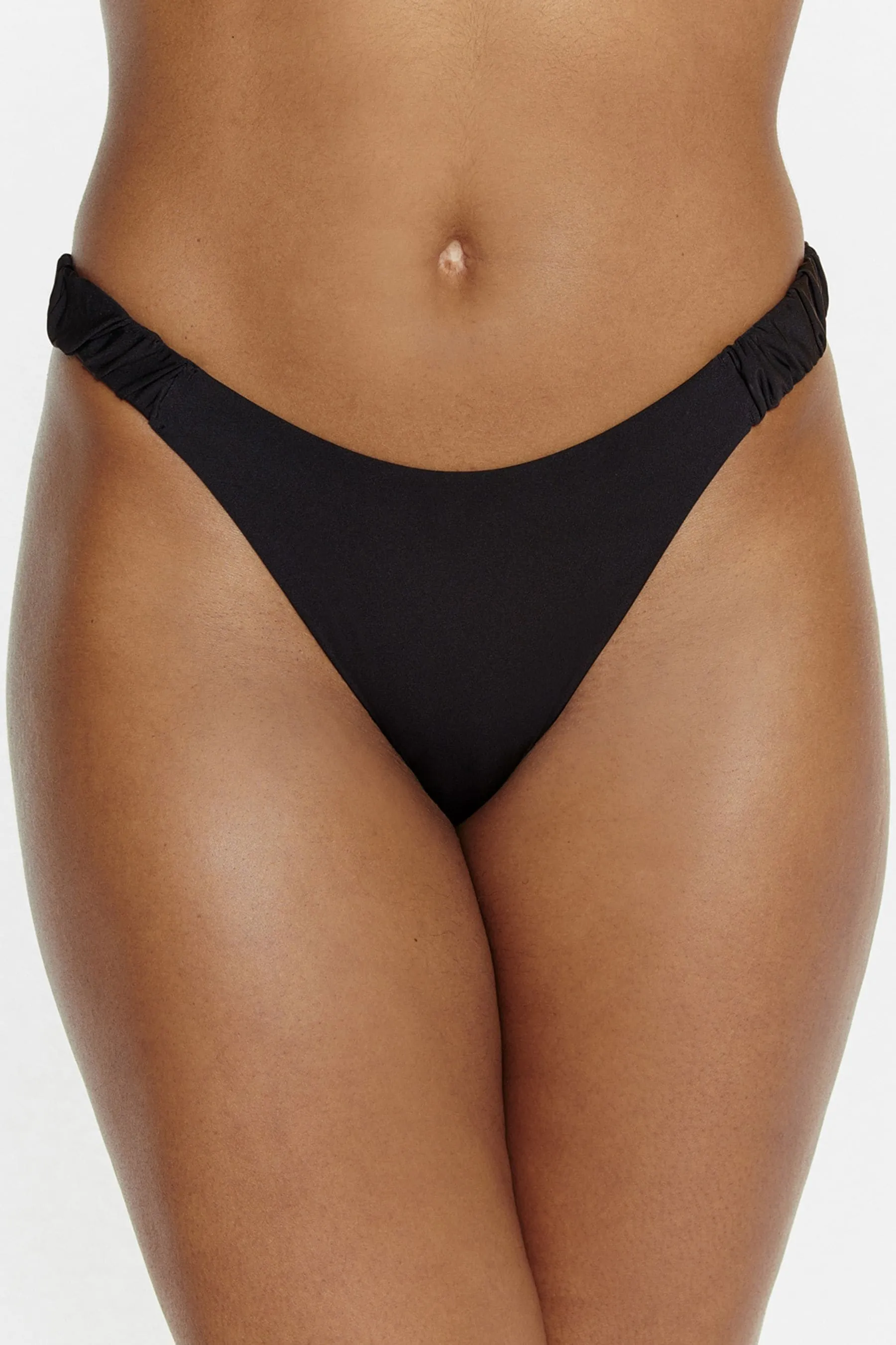 Boux Avenue - Nero a brasiliana con arricciature - Slip bikini