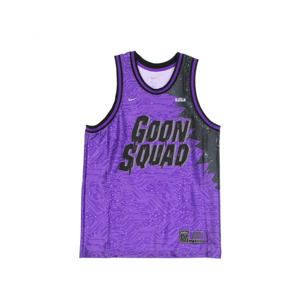 canotta tipo basket uomo dri fit jersey goon squad lebron james x space jam HYPER GRAPE/WOLF GREY