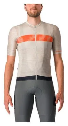 Castelli Unlimited Endurance Short Sleeve Jersey Beige/Orange