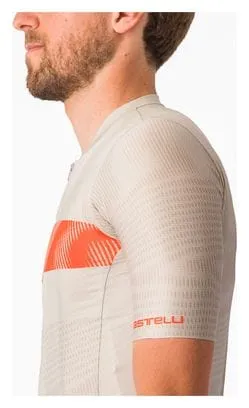 Castelli Unlimited Endurance Short Sleeve Jersey Beige/Orange