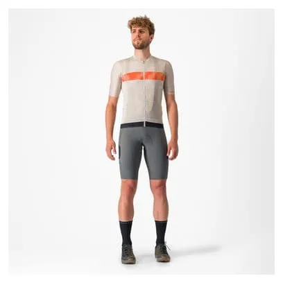 Castelli Unlimited Endurance Short Sleeve Jersey Beige/Orange