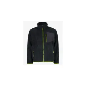 Cmp Kid Jacket Orsetto Zip Tasca  Antracite/Lime Junior Bimbo