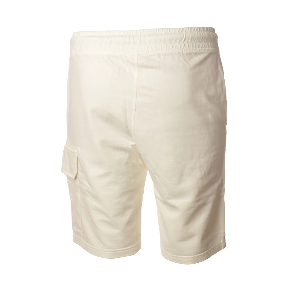 C.P. Company - Bermuda in Felpa con Taschino - Bianco - Pantalone - Luxury Exclusive Collection