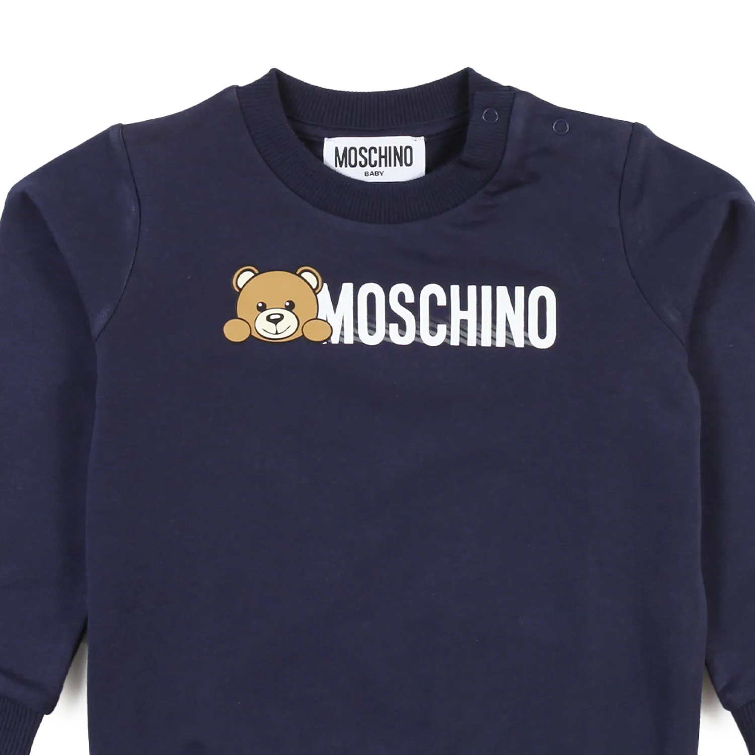 Felpa Baby Blu Con Logo Moschino Teddy Bear