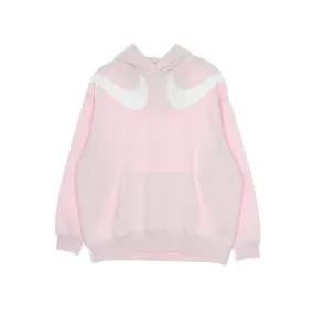 felpa cappuccio donna w swoosh fleece gfx hoodie REGAL PINK/WHITE/WHITE