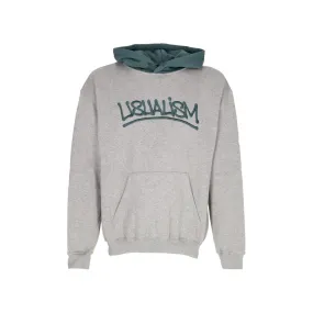 felpa cappuccio uomo usualism hoodie HEATHER GREY/DARK GREEN