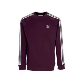 felpa girocollo uomo 3-stripes crewneck SHADOW MAROON