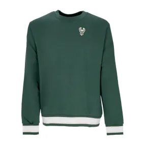 felpa girocollo uomo nba fleece crewneck courtside milbuc FIR