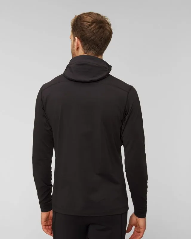 Felpa termoattiva nera da uomo Arcteryx Rho LT