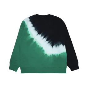 Felpa Unisex Verde, Bianca E Nera Tie Dye