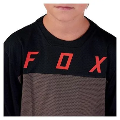 Fox Junior Defend Race Long Sleeve Jersey Brown