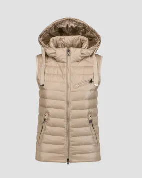 Gilet beige con piumino da donna BOGNER Florisa-D1 36877261-762