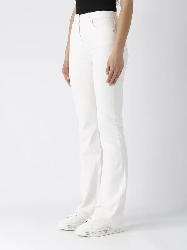 Jeans donna Patrizia Pepe in misto cotone stretch Bianco