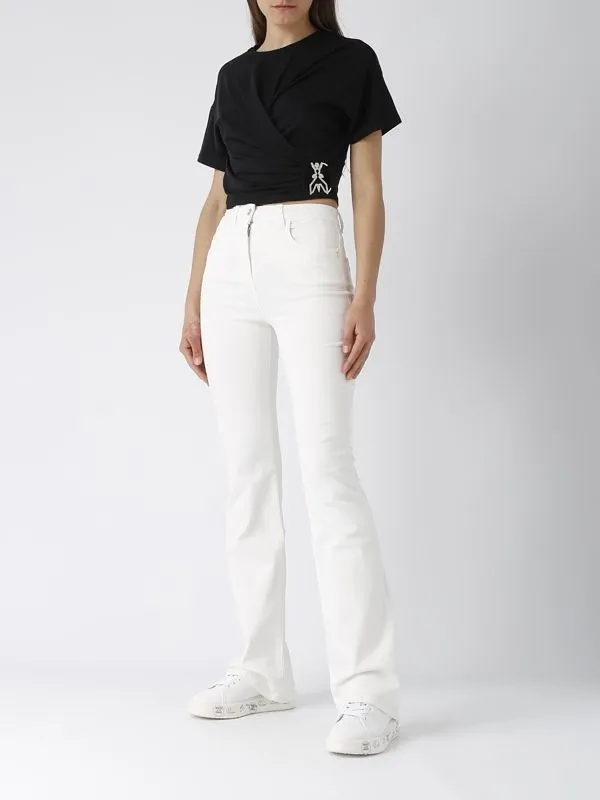 Jeans donna Patrizia Pepe in misto cotone stretch Bianco