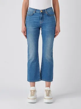 Jeans donna Pinko bootcut in misto cotone stretch Denim Vintage