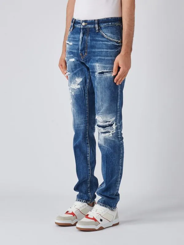 Jeans uomo Dsquared2 Cool Guy in cotone Denim Scuro