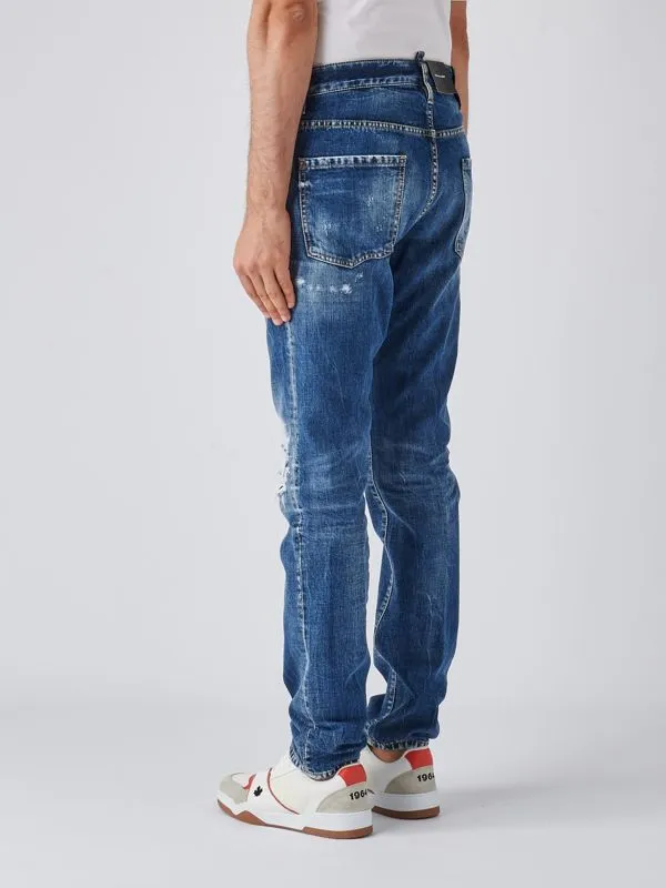 Jeans uomo Dsquared2 Cool Guy in cotone Denim Scuro