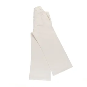 Jeans Wide Leg Bianco Crema Bambina Teen