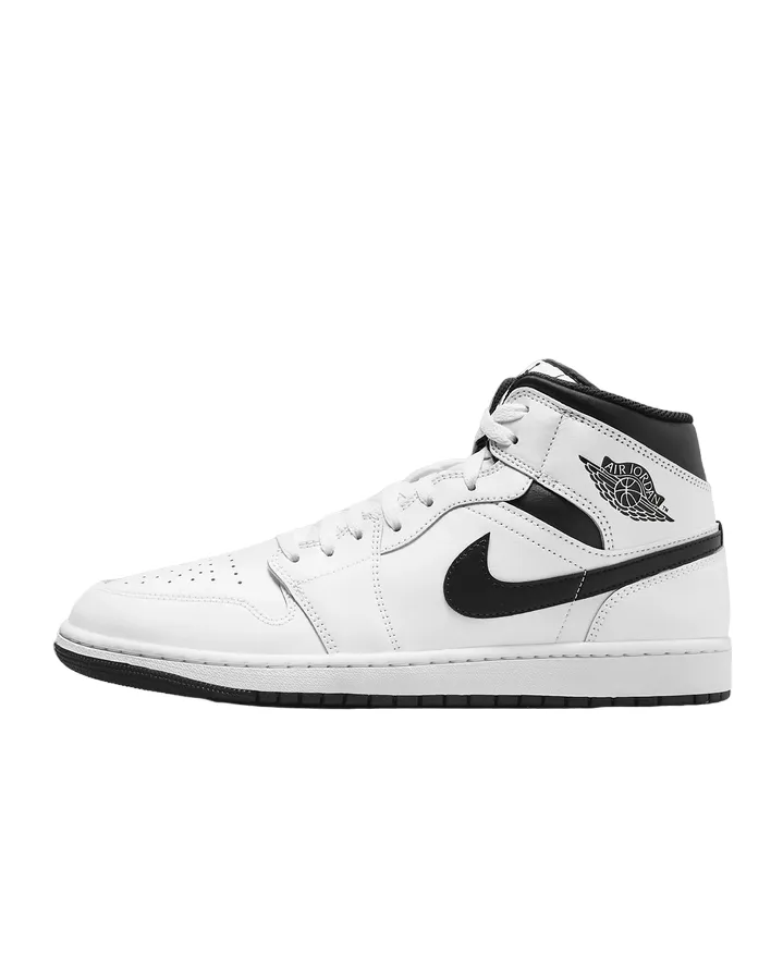 Jordan men's sneakers shoe Air Jordan 1 Mid DQ8426-132 white-black