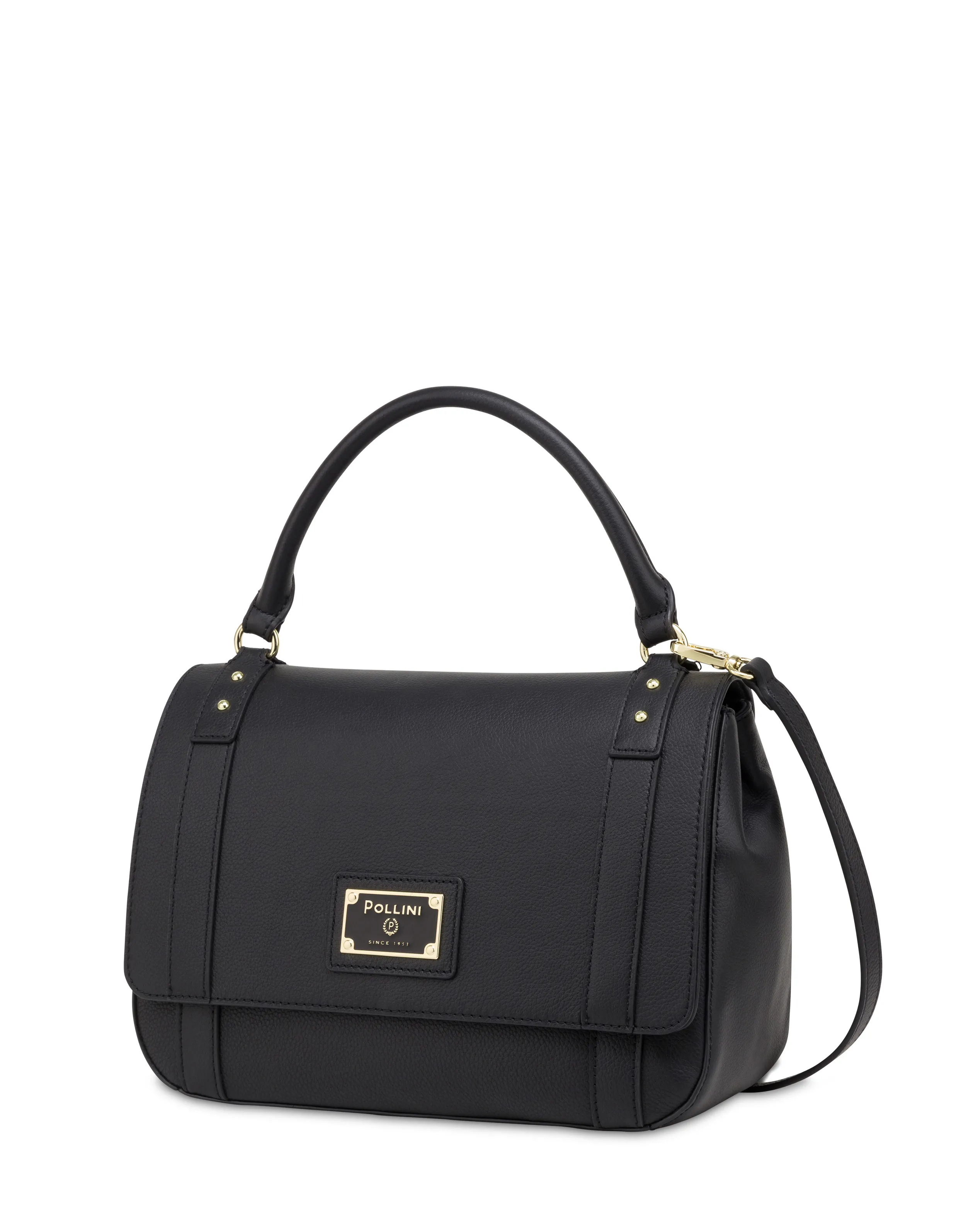     Linea Pollini Borsa Top Handle In Vitello Serena Nero