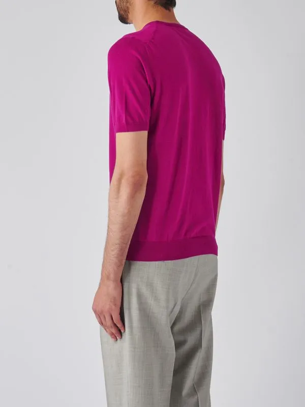 Maglia uomo Gran Sasso in cotone Fuxia