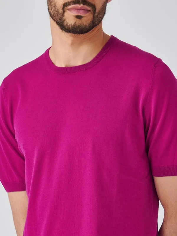 Maglia uomo Gran Sasso in cotone Fuxia