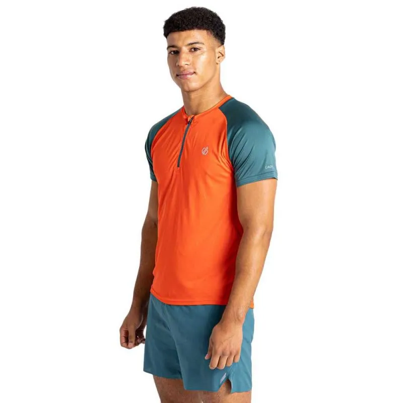 Maglietta con mezza zip Dare2B Maglia Gallantry (Trail Blz/Med) uomo