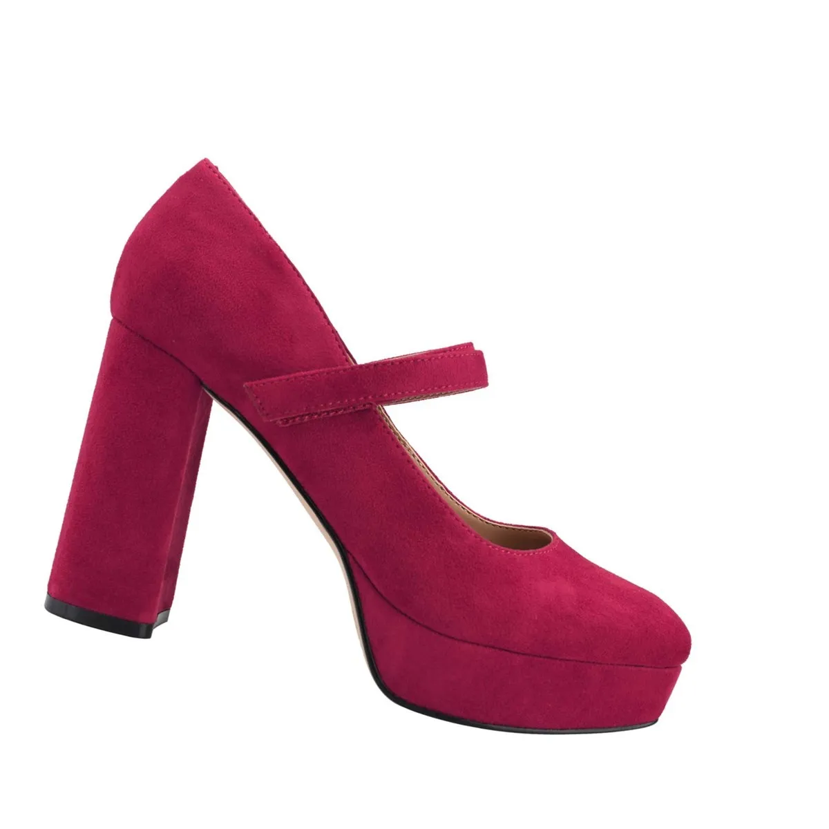 Marc Fisher Heels & Pumps On Store Nicoly Platform Mary Jane Pump Donna Pelle Scamosciata Rossa