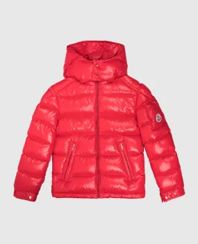 Moncler ENFANT Piumino Maya da bambino rosso con logo 1A1252068950810