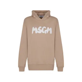 MSGM felpa con cappuccio con stampa logo