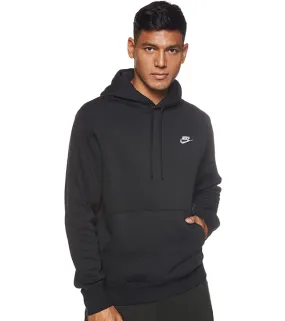 Nike Felpa da uomo con cappuccio Club Over The Head BV2654 010 black