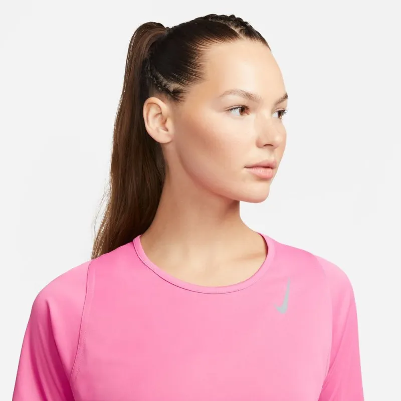 Nike Maglia Running Mm Df Race Rosa Argento Donna