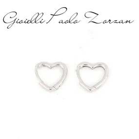 Orecchini cuore in argento rodiato 925 CZORE138