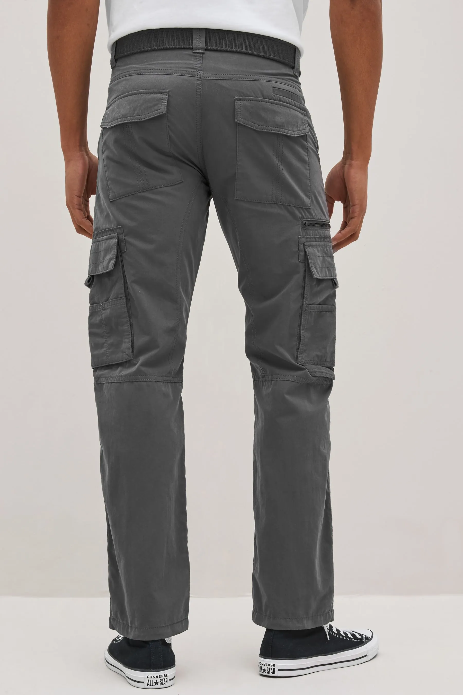 Pantaloni cargo tecnologici con cintura    