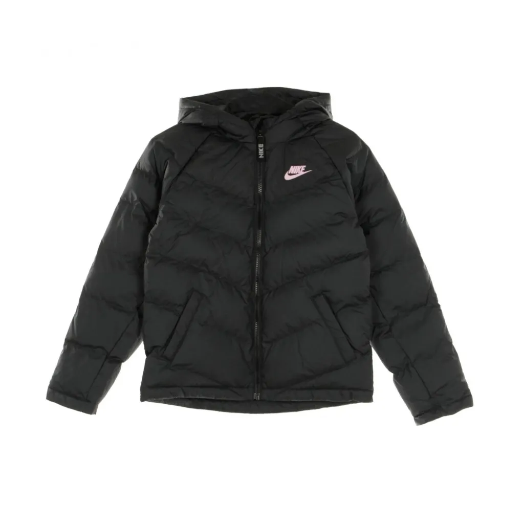 piumino ragazzo sportswear synthetic fill jacket BLACK/BLACK/BLACK/LT ARCTIC PINK