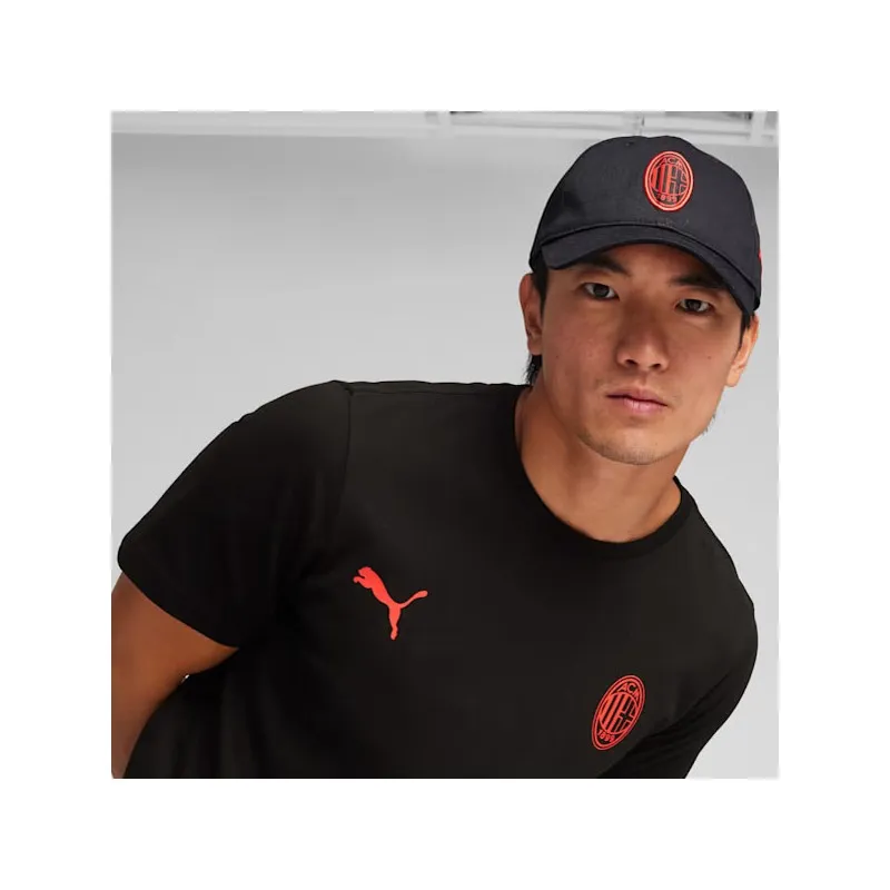 PUMA ACM ESS CAP CAPPELLO MILAN 2024/25 UFFICIALE - NERO/ROSSO