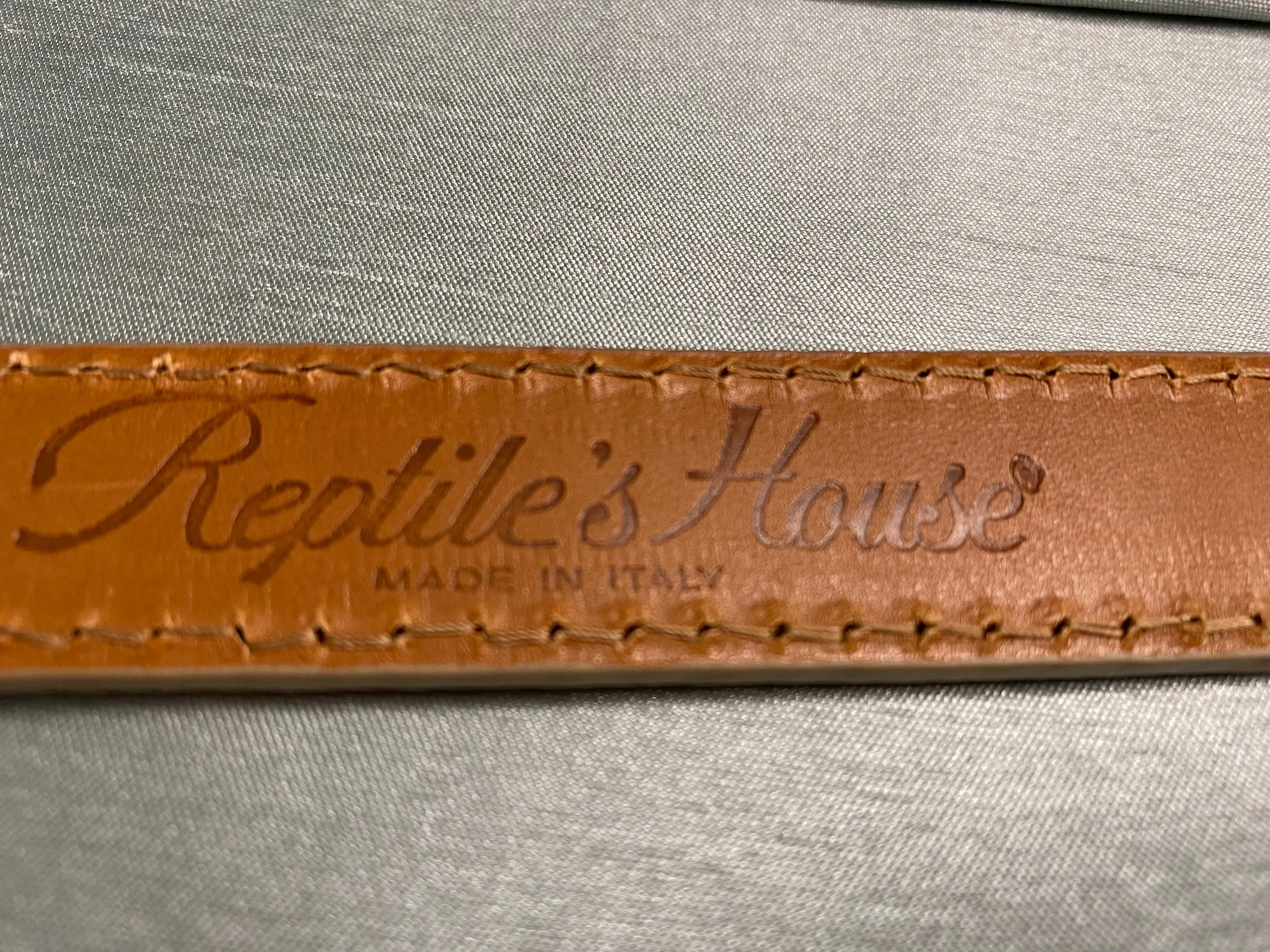 REPTILE'S HOUSE CINTURA SUEDE ARANCIO