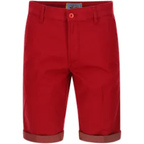 Sea Barrier Pantaloncini chino uomo in cotone elasticizzato Rosso