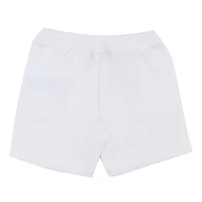 Shorts Felpa Bianco Con Logo Nero Bimbo E Bimba