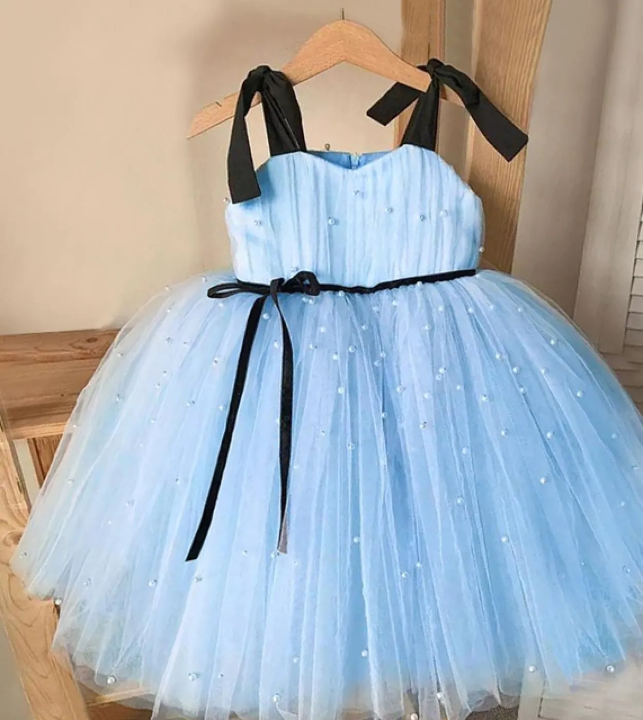 Summer Girl Party Dress Ricamo Flower Bow Baby Tutu Gown Kids Birthday Evening Party Princess Costume Infant Beading