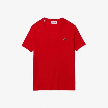 T-shirt Donna Lacoste TF5457 WTU Rouge