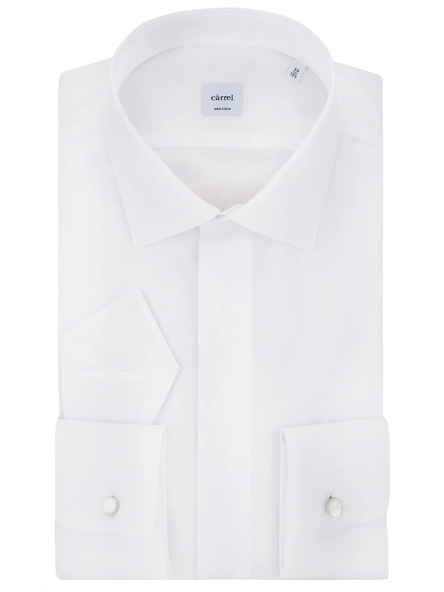 White poplin ceremony shirt classic collar