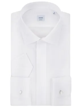 White poplin ceremony shirt classic collar